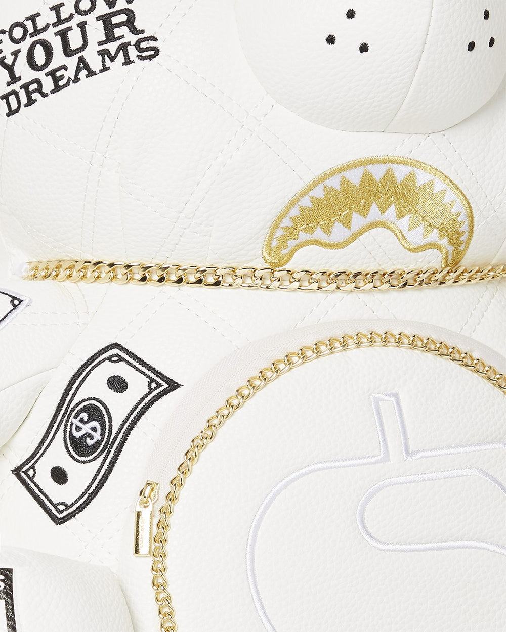 RIVIERA LE BLANC GOLD CHAIN MONEYBEAR TEDDYBEAR BACKPACK | Sprayground Limited Offer