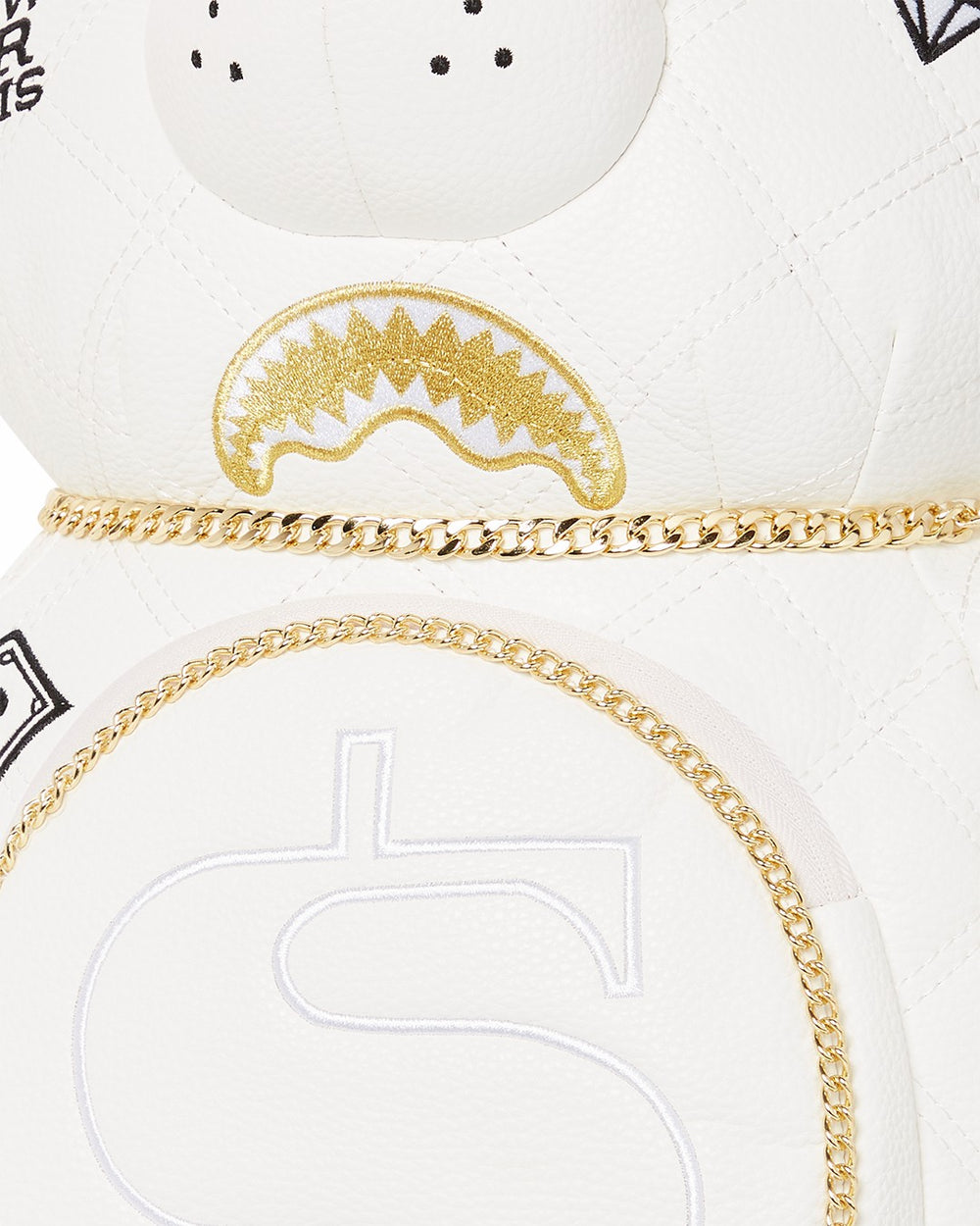 RIVIERA LE BLANC GOLD CHAIN MONEYBEAR TEDDYBEAR BACKPACK | Sprayground Limited Offer