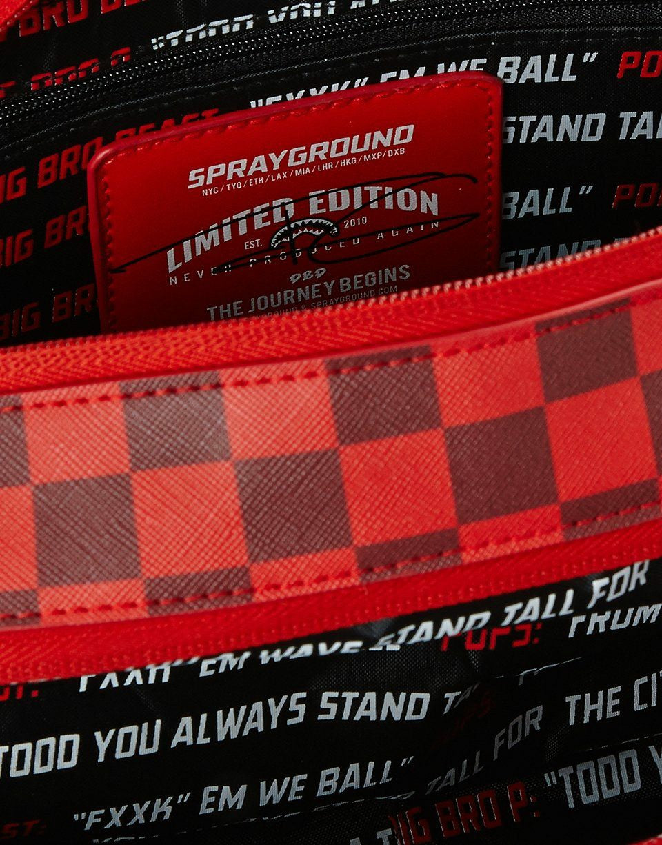 SHARKS IN PARIS RED TOILETRY AKA MONEY BAGS | Sprayground Exclusive Deal