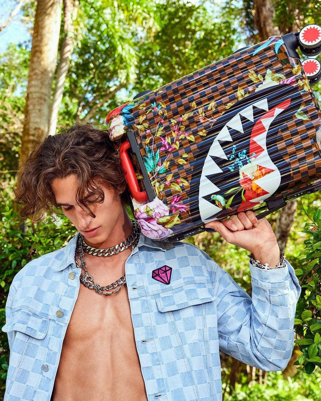 GARDEN OF SHARKS SHARKNAUTICS HARDSHELL CARRY-ON LUGGAGE | Sprayground On Sale