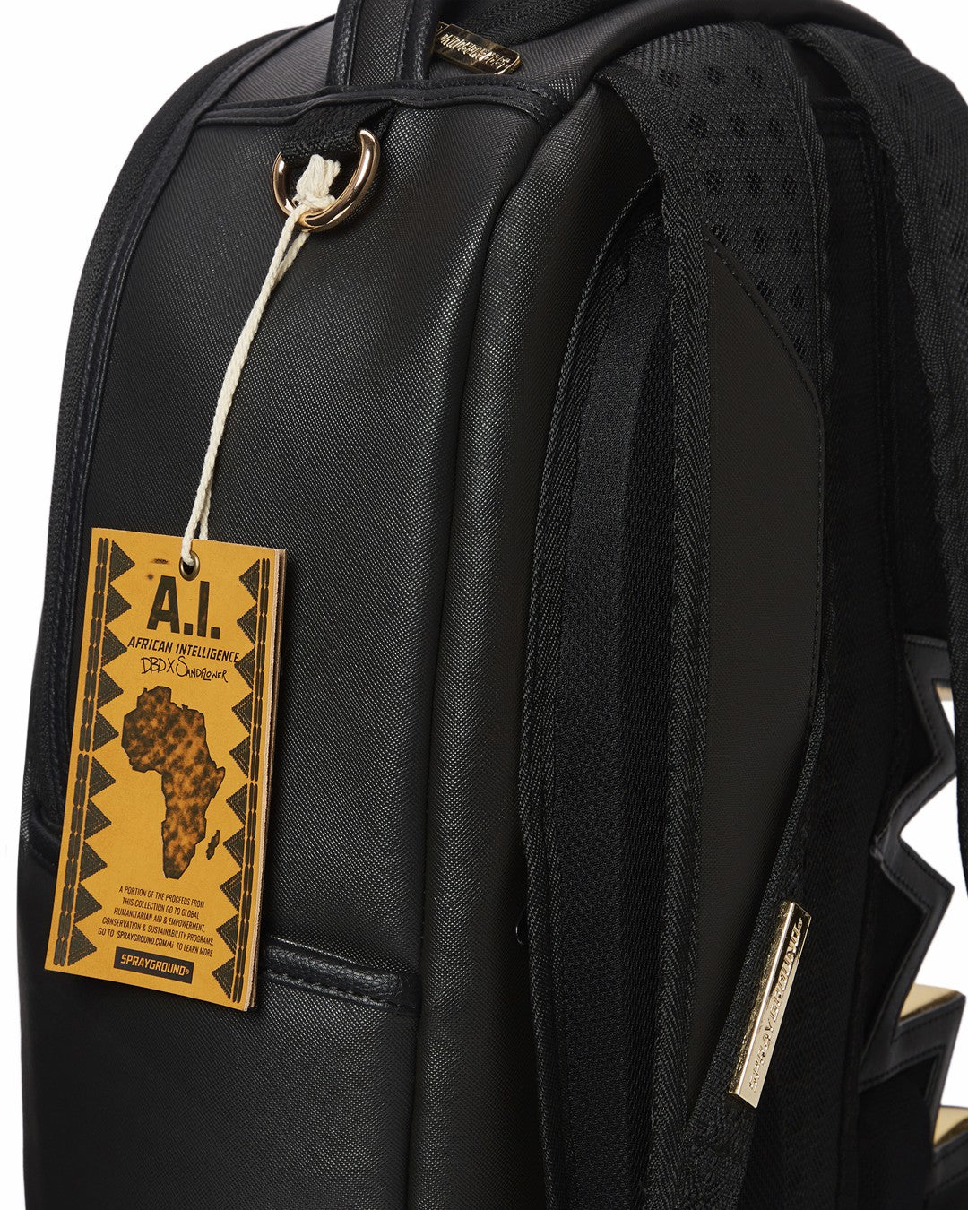 A.i.3 SHARK BITE BLACK GOLD BACKPACK (DLXV) | Sprayground Value Deal