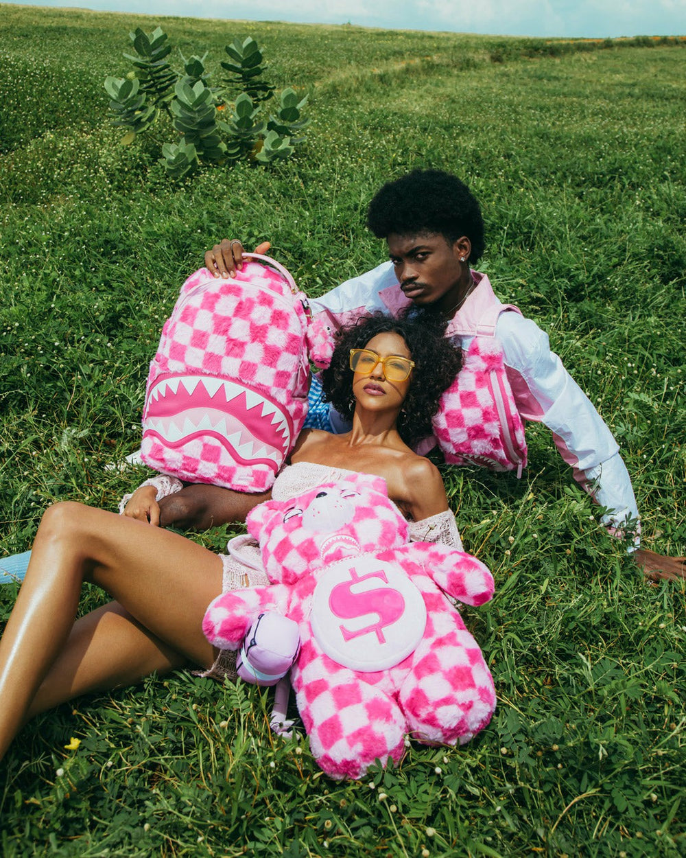 FURZILLA SHARK (PINK CHECK) BACKPACK | Sprayground Special Offer