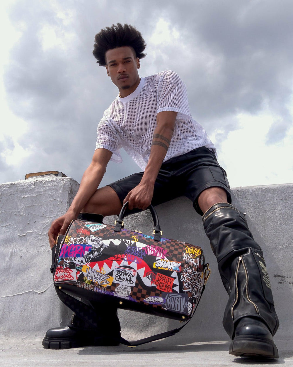 SHARKS IN PARIS THE RIZZ DUFFLE | Sprayground Exclusive Deal