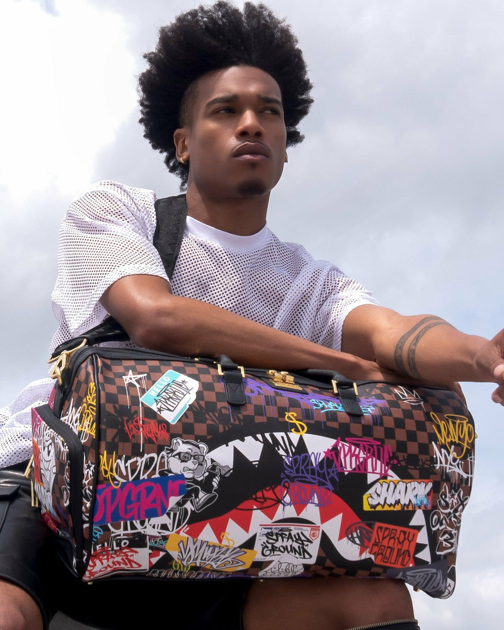 SHARKS IN PARIS THE RIZZ DUFFLE | Sprayground Exclusive Deal