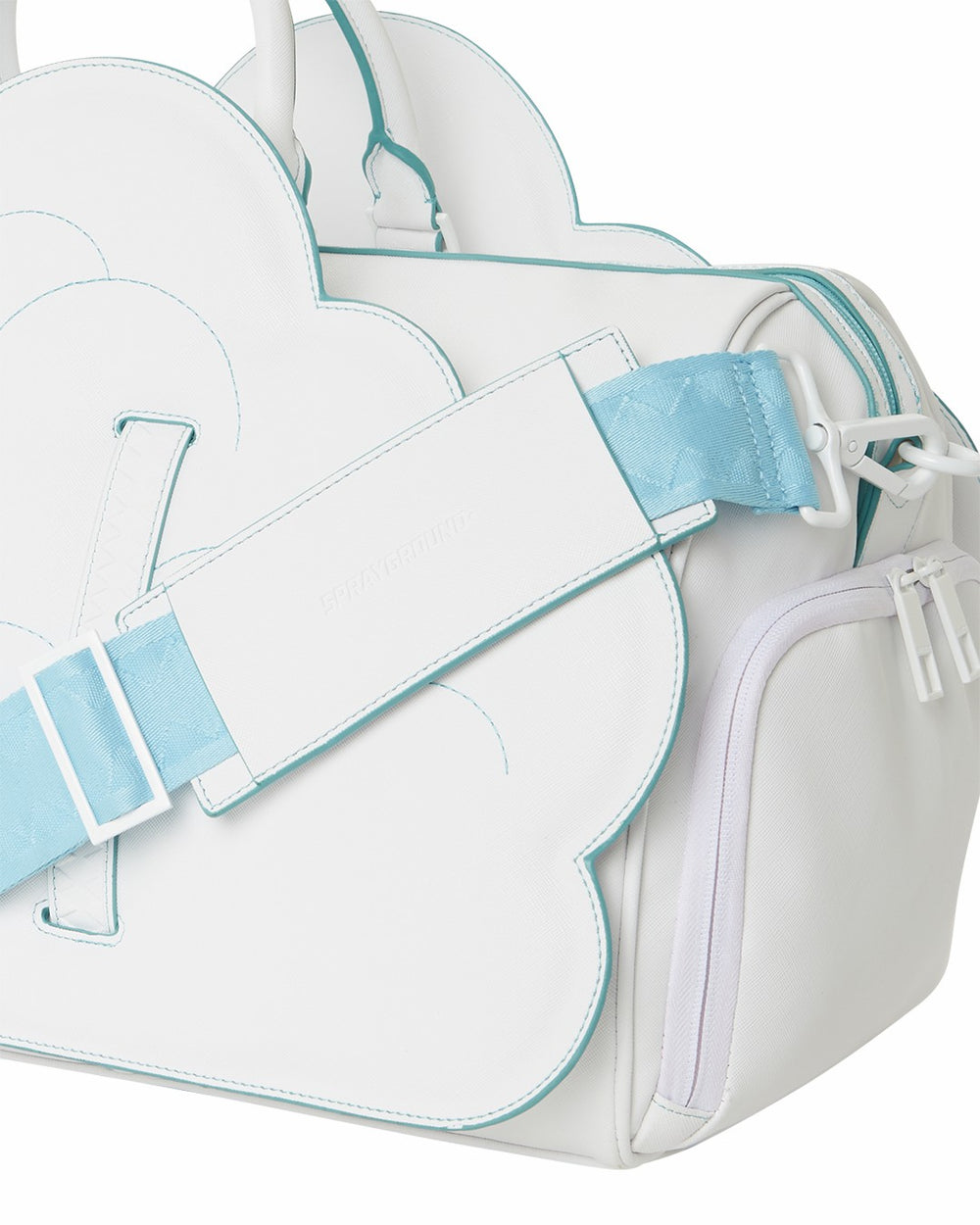 CLOUDY WITH A CHANCE OF SHARK DUFFLE | Sprayground Bargain