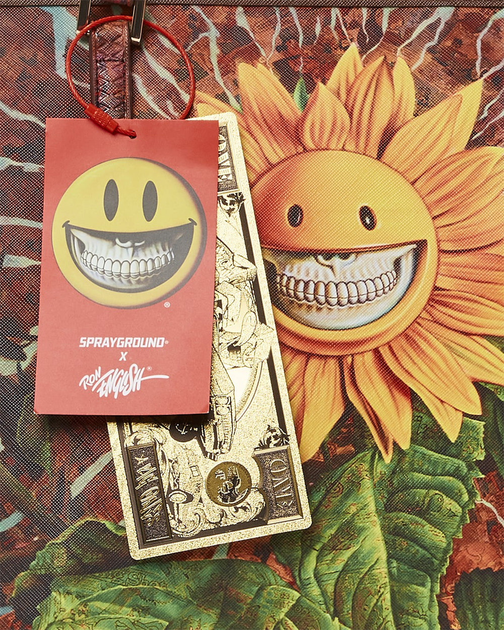 SUNFLOWER GRIN RON ENGLISH COLLAB TOTE | Sprayground On Sale