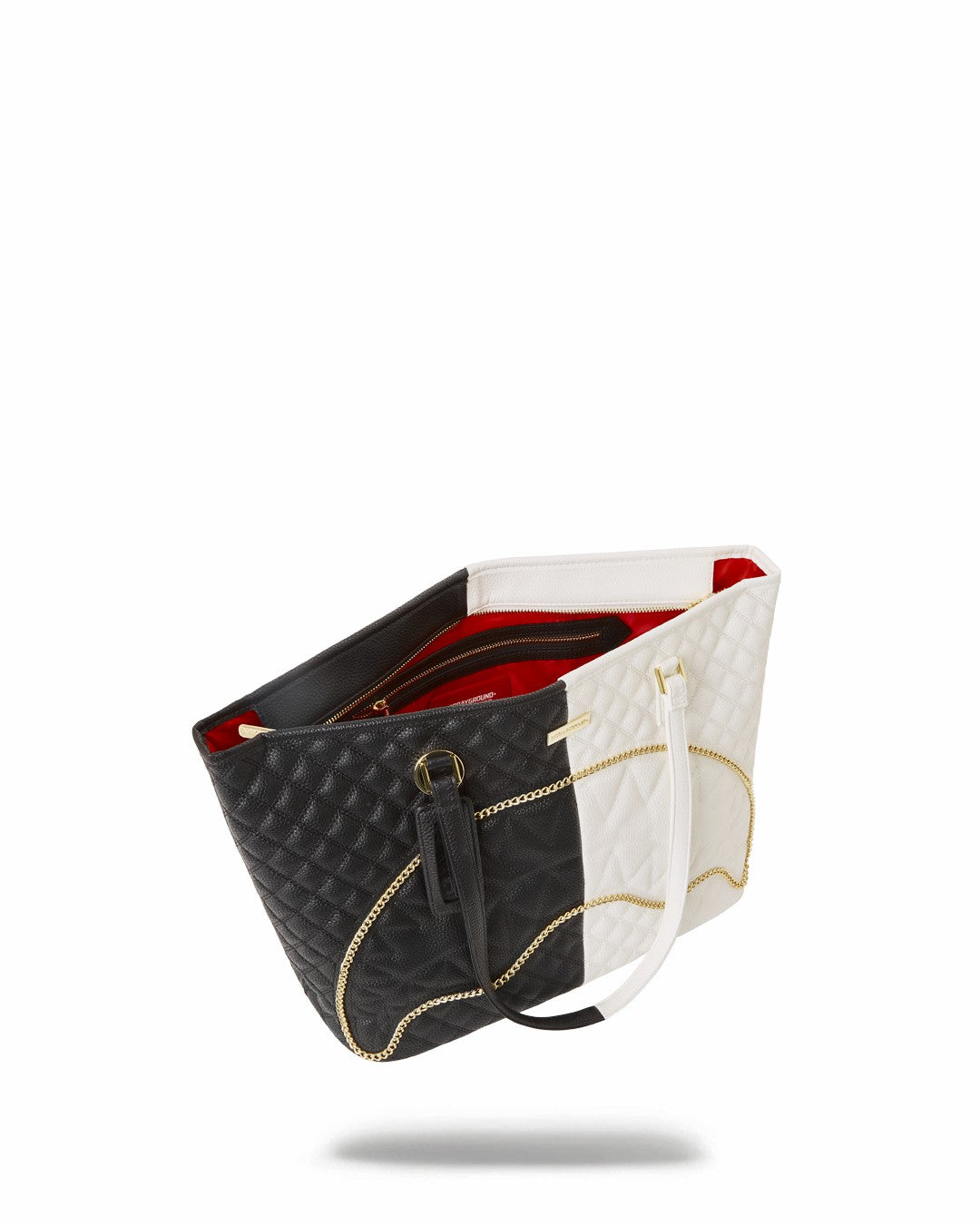 LEVELED UP SPLIT QUILT SHARK TOTE | Sprayground On Sale