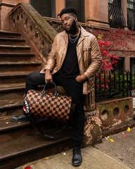 SHARKS IN PARIS VANQUISH DUFFLE | Sprayground On Sale