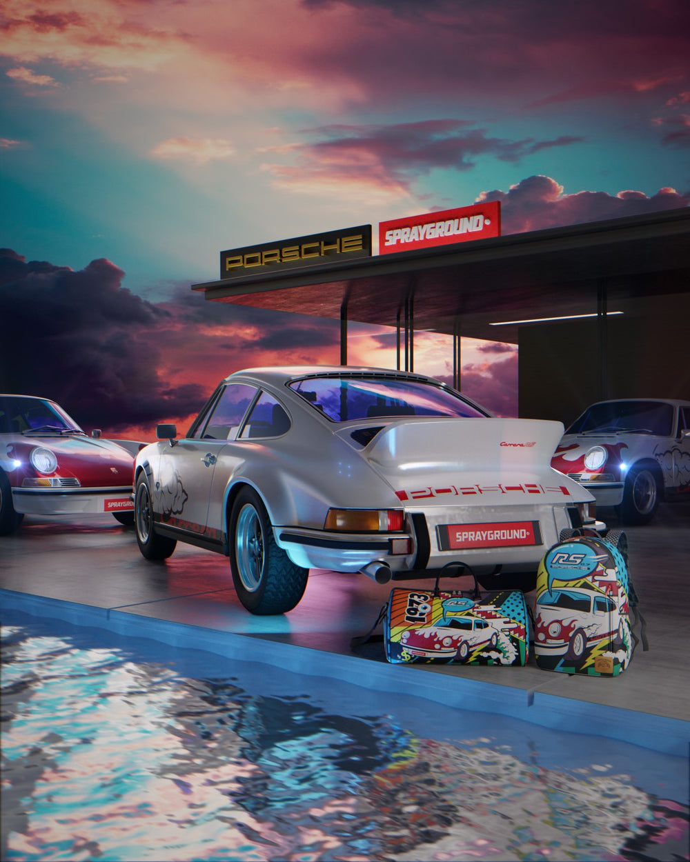 PORSCHE 1972 COLLAB DUFFLE (ONLY 1,911 UNITS MADE) | Sprayground Discounted
