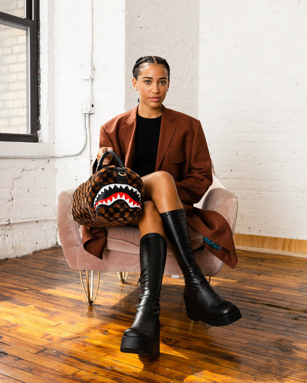 FURRR SHARKS IN PARIS MINI DUFFLE | Sprayground Hot Deal