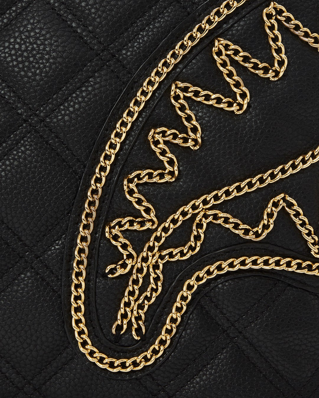 NOIR QUILT GOLD CHAIN SHARK TOTE | Sprayground Bargain