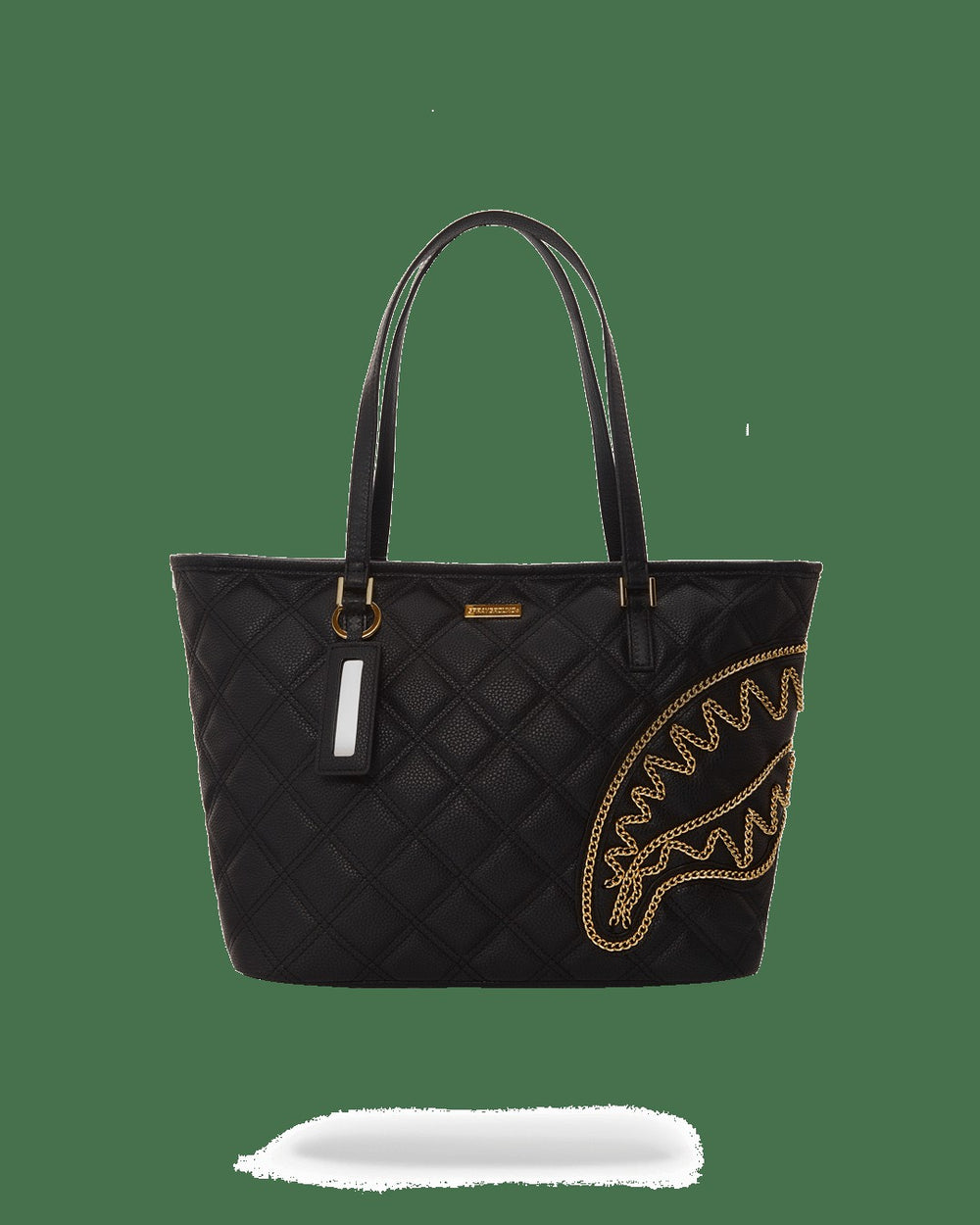NOIR QUILT GOLD CHAIN SHARK TOTE | Sprayground Bargain