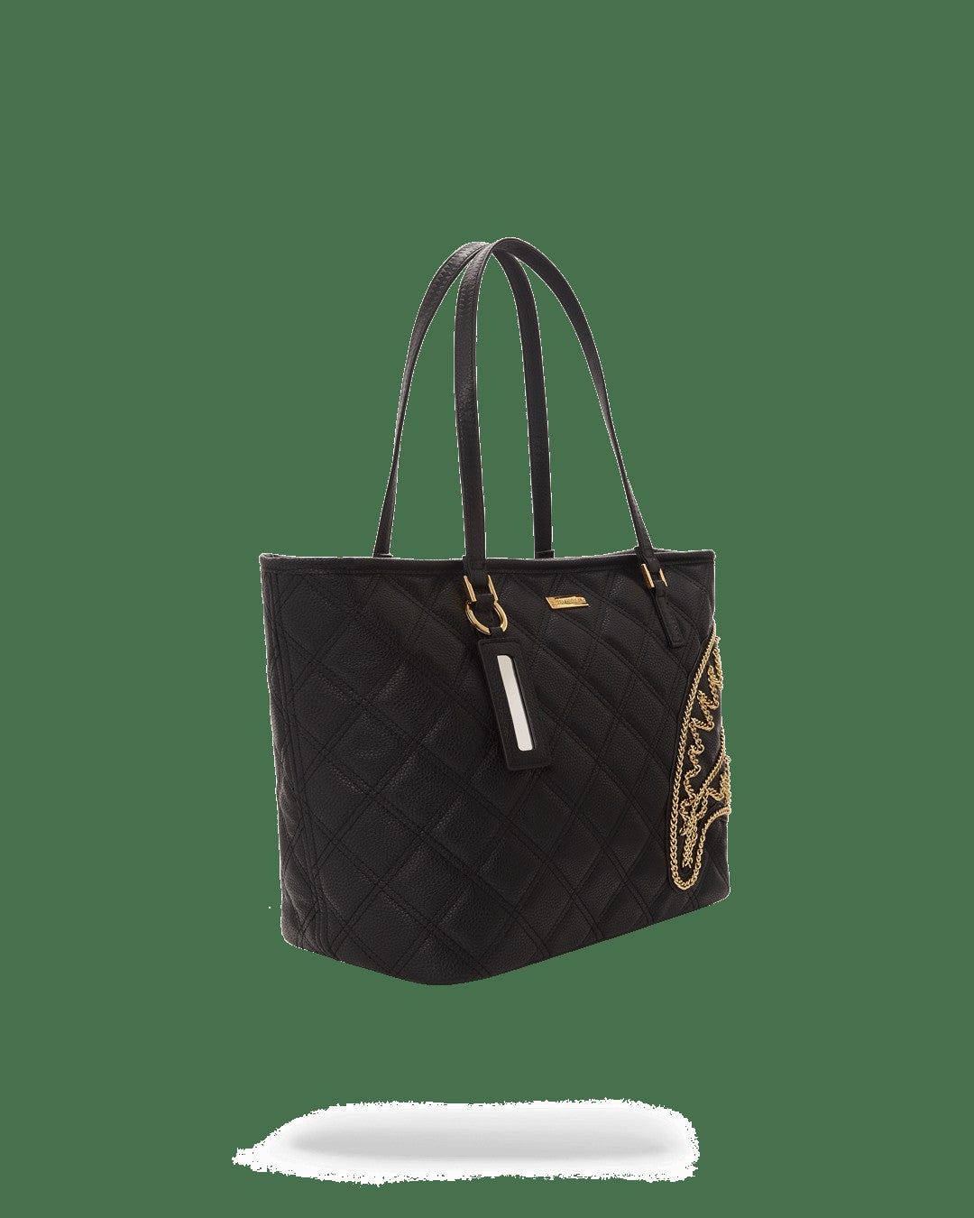 NOIR QUILT GOLD CHAIN SHARK TOTE | Sprayground Bargain