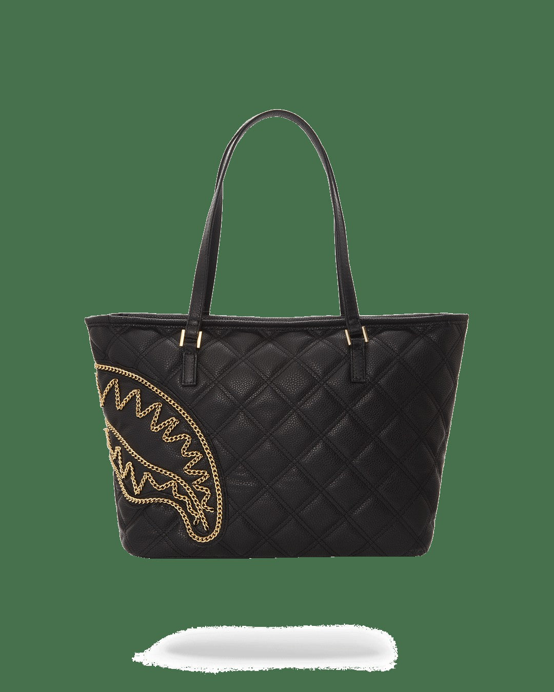 NOIR QUILT GOLD CHAIN SHARK TOTE | Sprayground Bargain