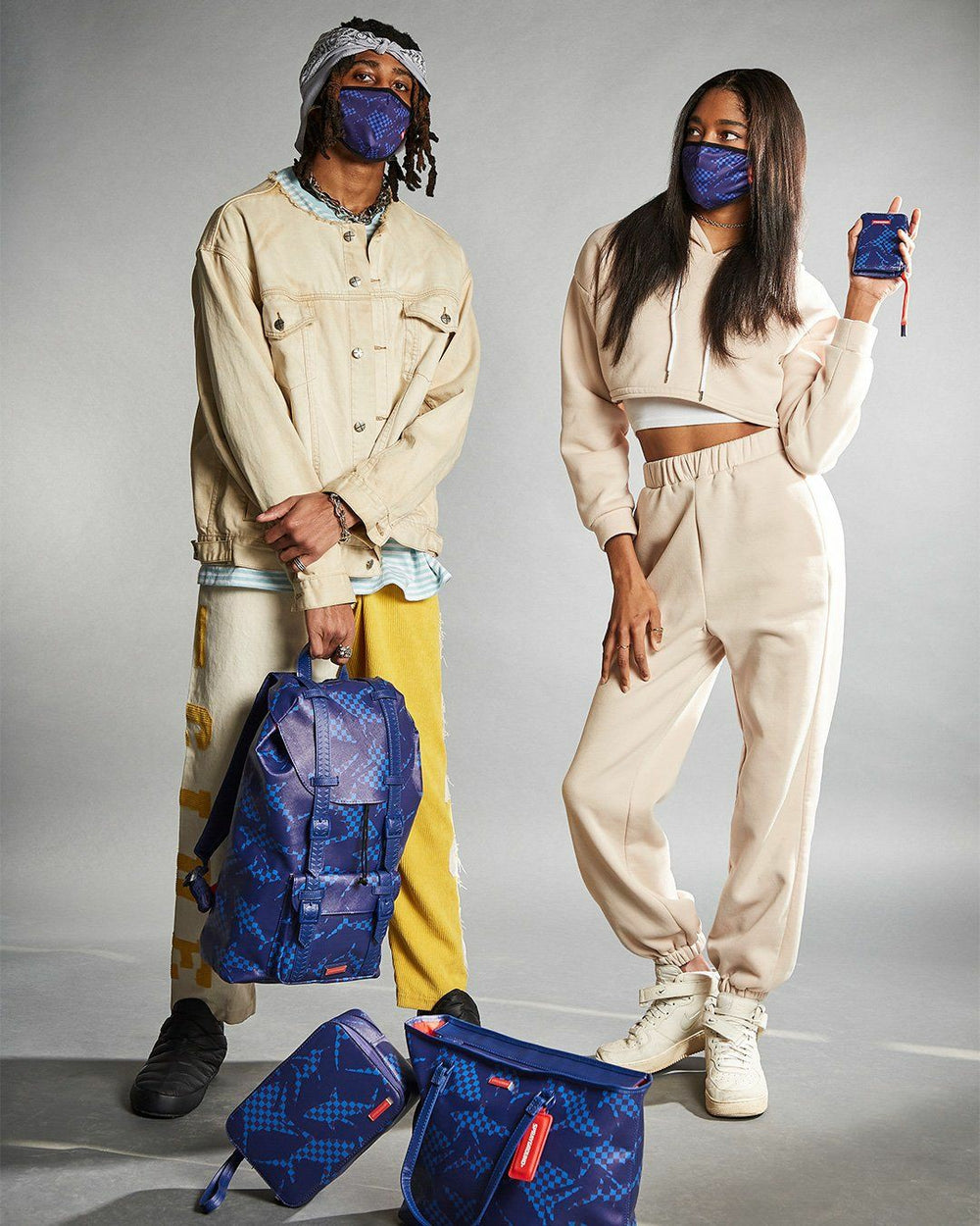 SHARK CHECK (BLUE) TOTE | Sprayground Sale
