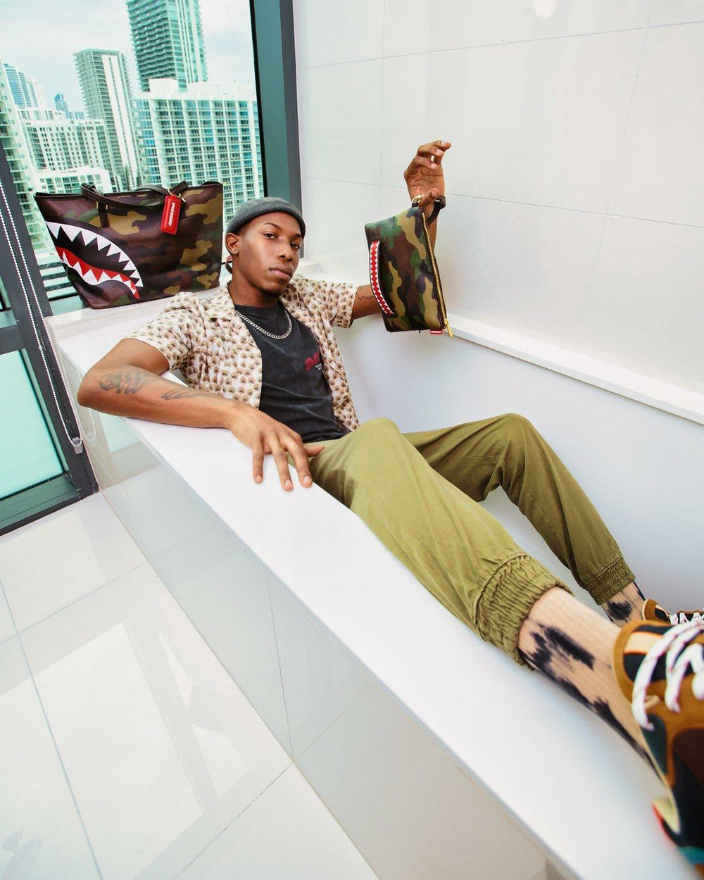 CHECKS IN CAMOFLAUGE TOTE | Sprayground Discounted