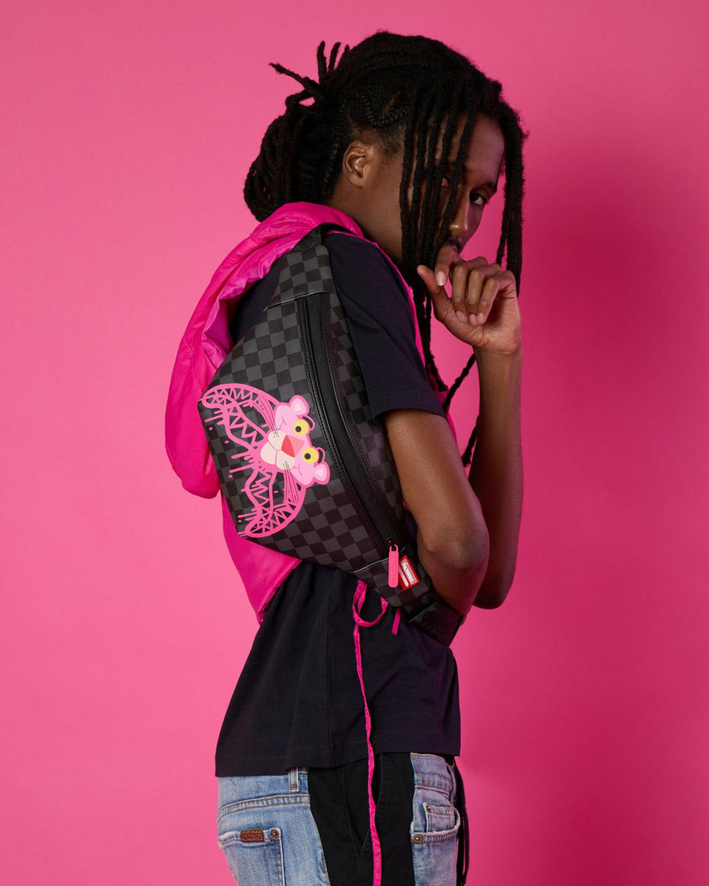 PINK PANTHER DIAMOND SHARK SAVVY CROSSBODY | Sprayground Savings