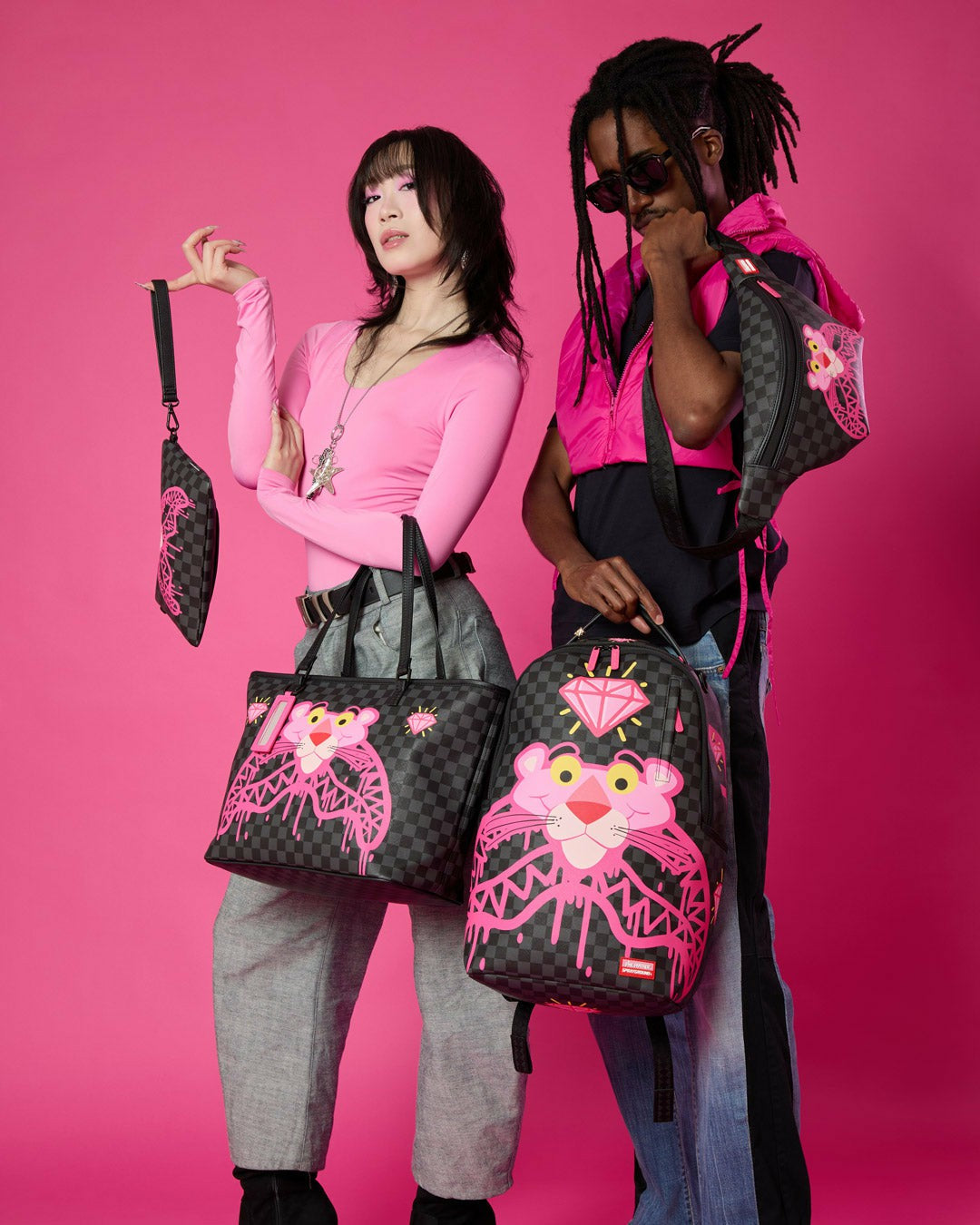 PINK PANTHER DIAMOND SHARK SAVVY CROSSBODY | Sprayground Savings
