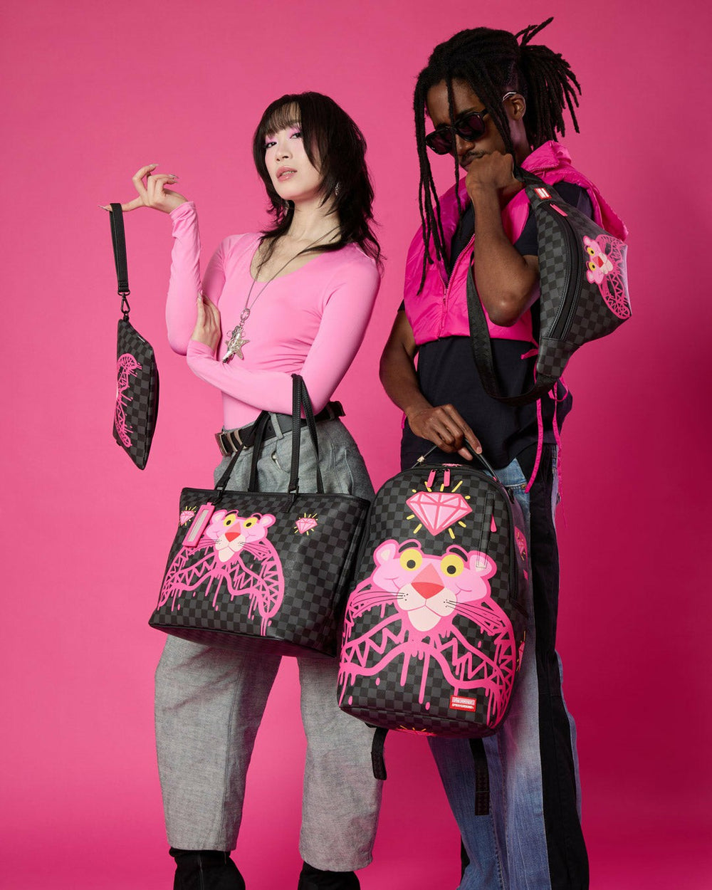 PINK PANTHER DIAMOND SHARK SAVVY CROSSBODY | Sprayground Savings
