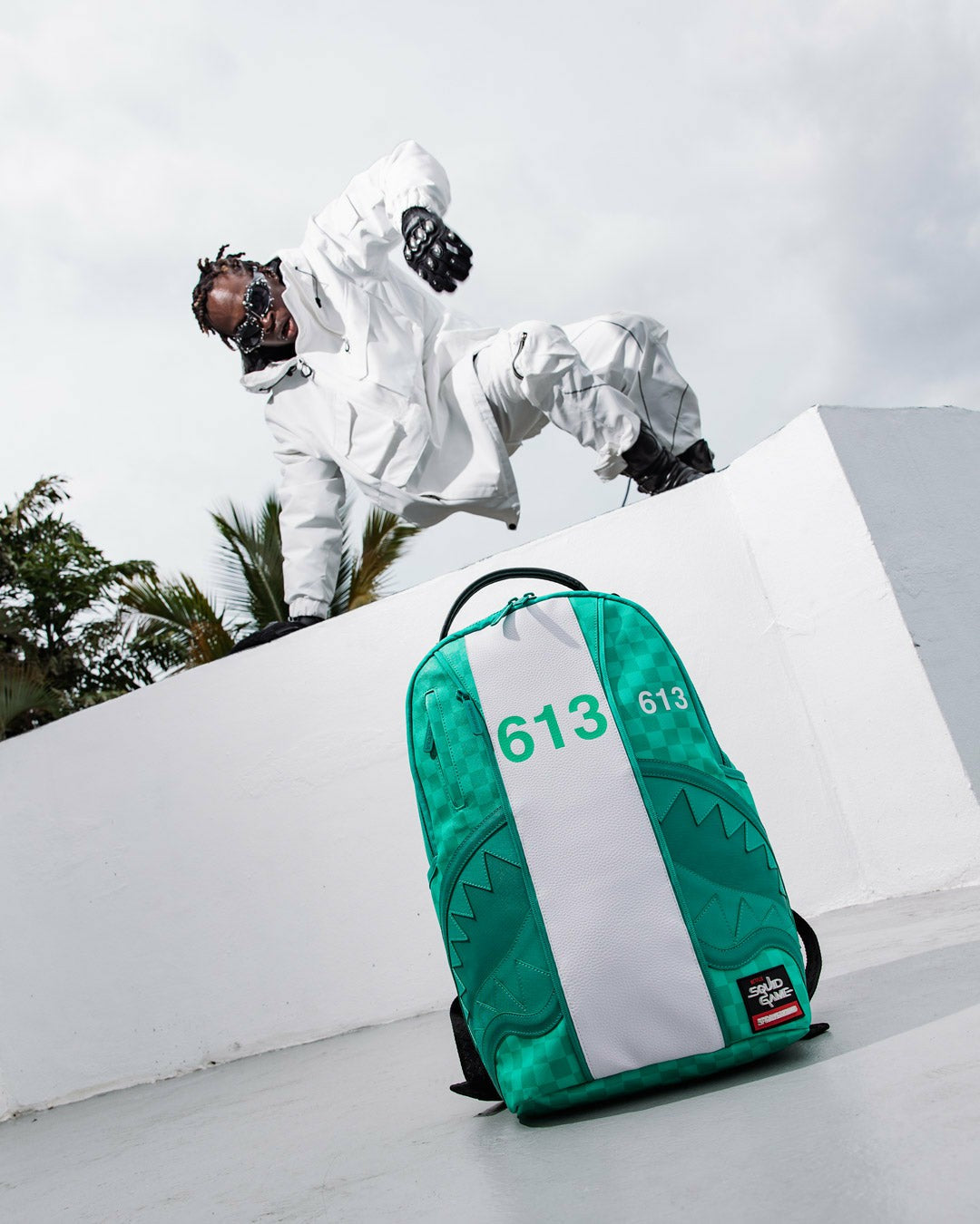SQUID GAME COLLAB JUMPSUIT BACKPACK | Sprayground Exclusive Deal