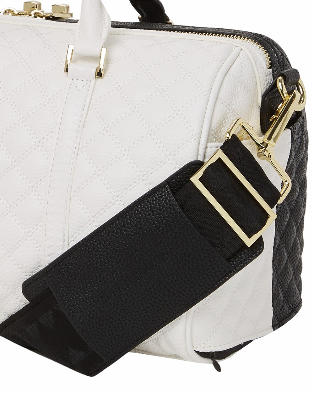 LEVELED UP SPLIT QUILT SHARK MINI DUFFLE | Sprayground Limited Offer