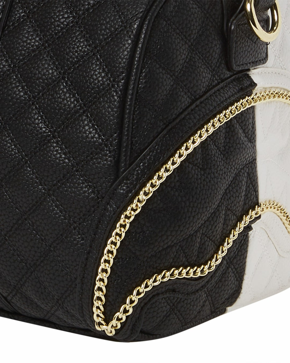 LEVELED UP SPLIT QUILT SHARK MINI DUFFLE | Sprayground Limited Offer