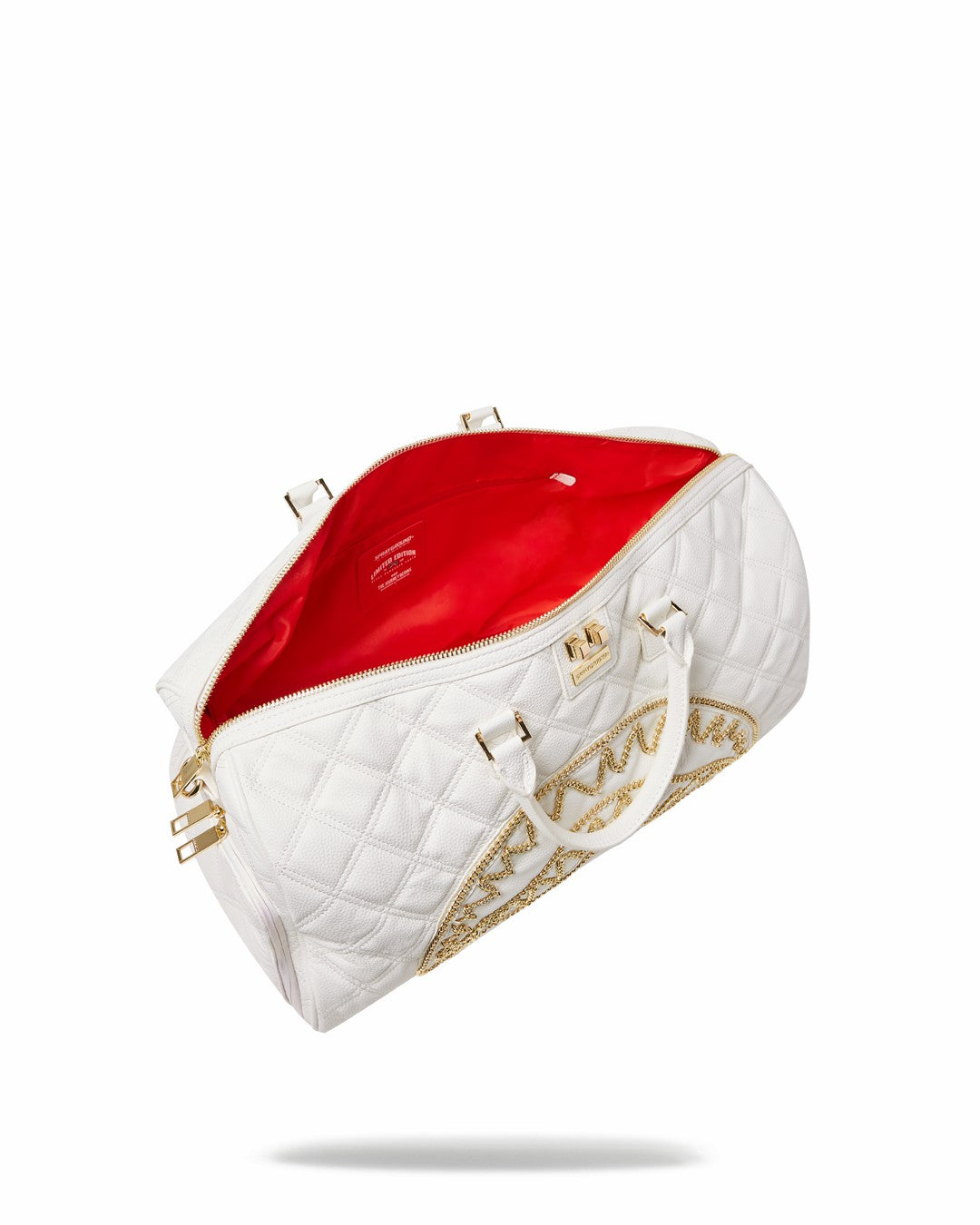 RIVIERA LE BLANC GOLD CHAIN SHARK DUFFLE | Sprayground Hot Deal