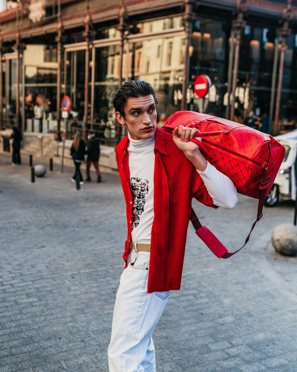 MONEY PATTERN BRICK DUFFLE | Sprayground Limited Offer