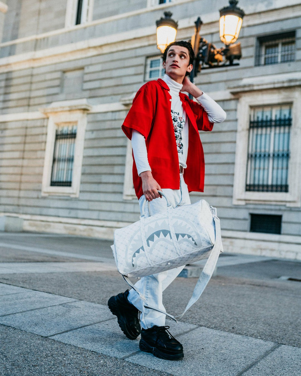 MONEY PATTERN POWDER EMPEROR DUFFLE | Sprayground On Sale
