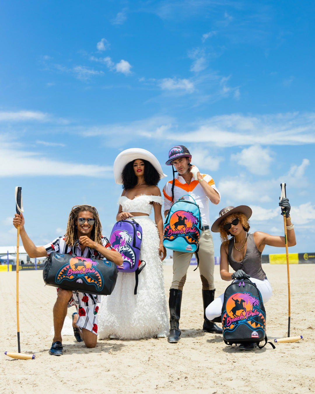 MIAMI BEACH POLO COLLAB DUFFLE (BLACK) | Sprayground Savings