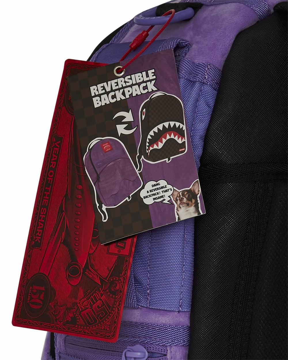 NOOO WAY!!! A REVERSIBLE BACKPACK - PURPLE VELOUR TO OG SHARKS IN PARI | Sprayground Special Offer