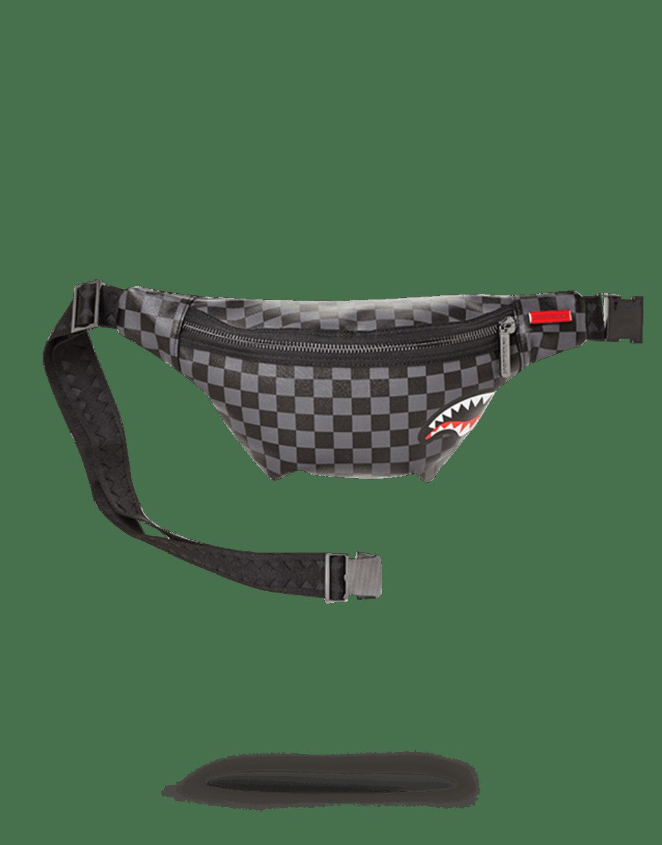 SHARKS IN PARIS (BLACK CHECKERED EDITION) CROSSBODY | Sprayground Bargain