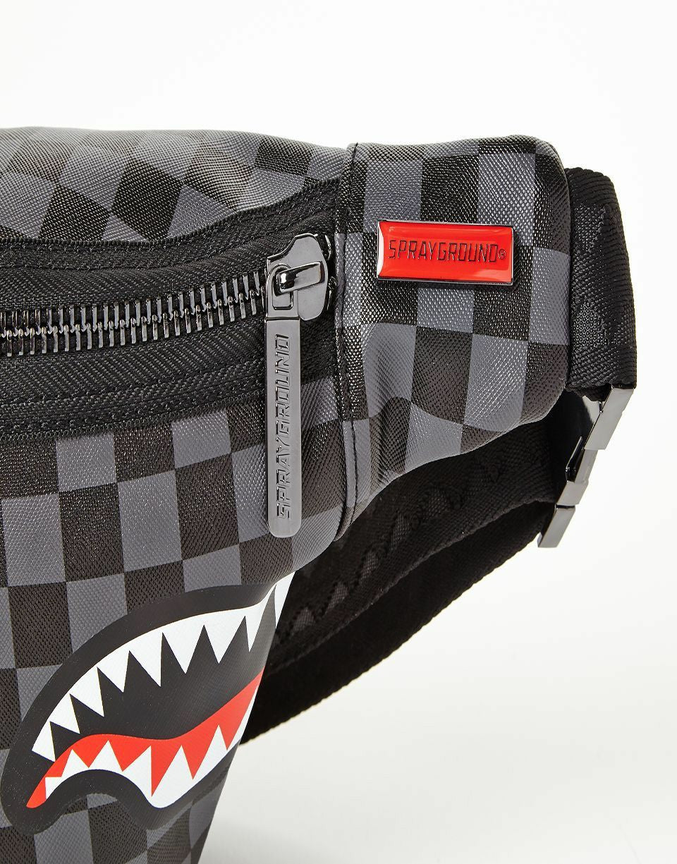 SHARKS IN PARIS (BLACK CHECKERED EDITION) CROSSBODY | Sprayground Bargain