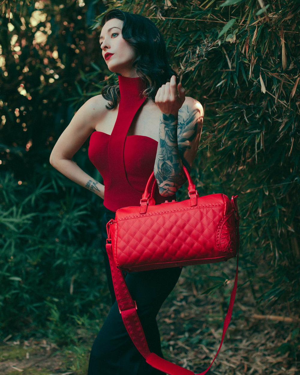 RED RIVIERA MINI DUFFLE | Sprayground Bargain