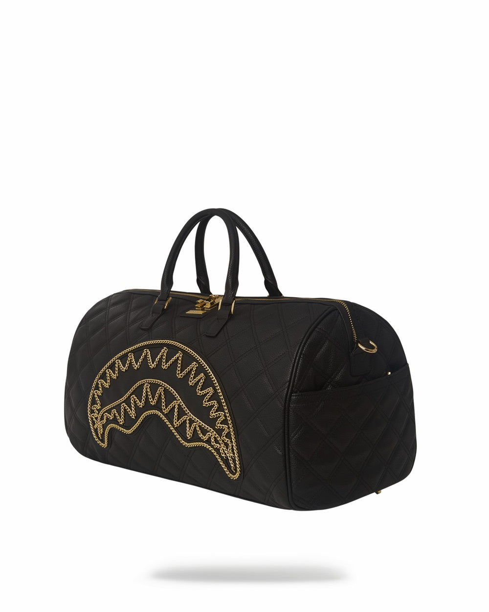 NOIR QUILT GOLD CHAIN SHARK DUFFLE | Sprayground Discounted
