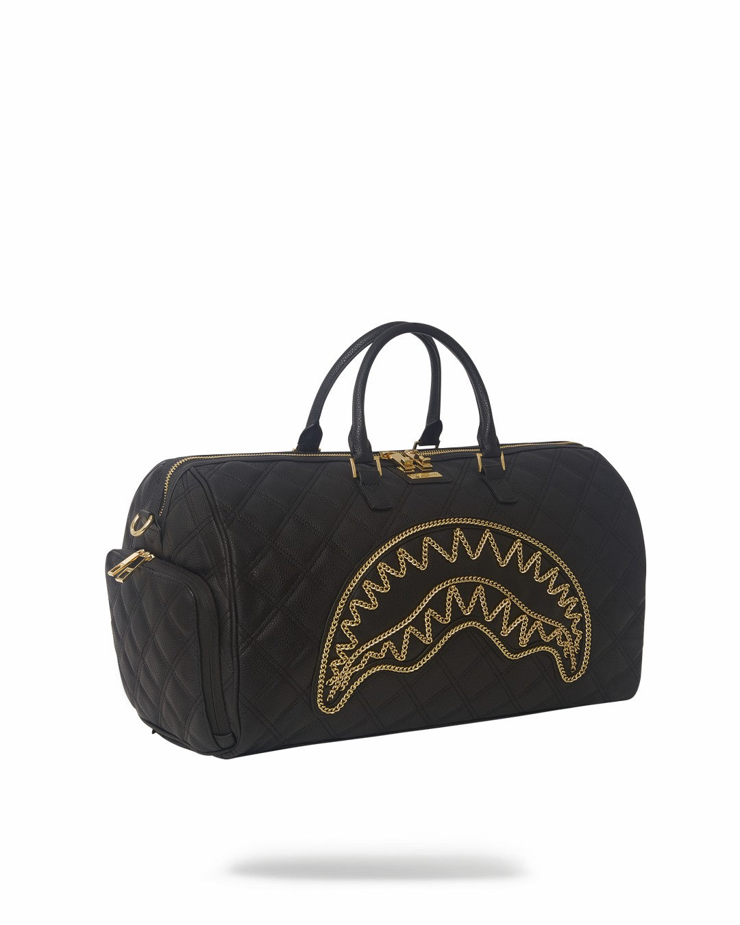 NOIR QUILT GOLD CHAIN SHARK DUFFLE | Sprayground Discounted