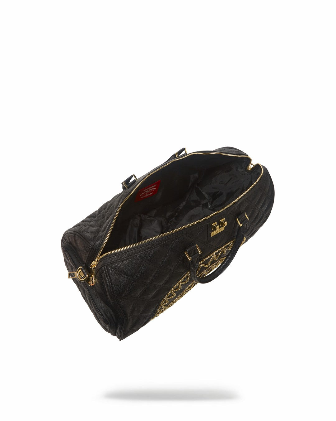NOIR QUILT GOLD CHAIN SHARK DUFFLE | Sprayground Discounted