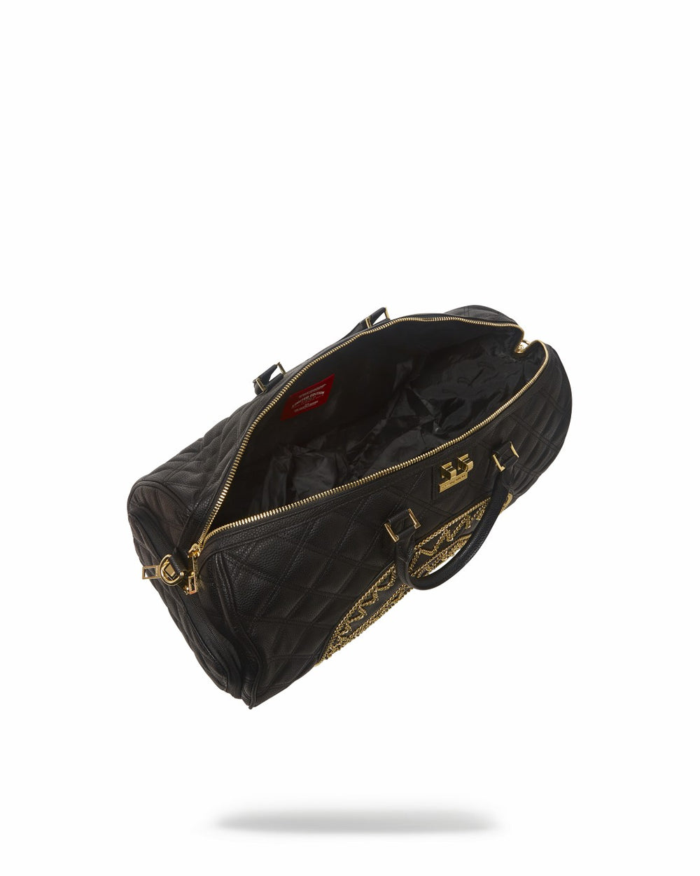 NOIR QUILT GOLD CHAIN SHARK DUFFLE | Sprayground Discounted