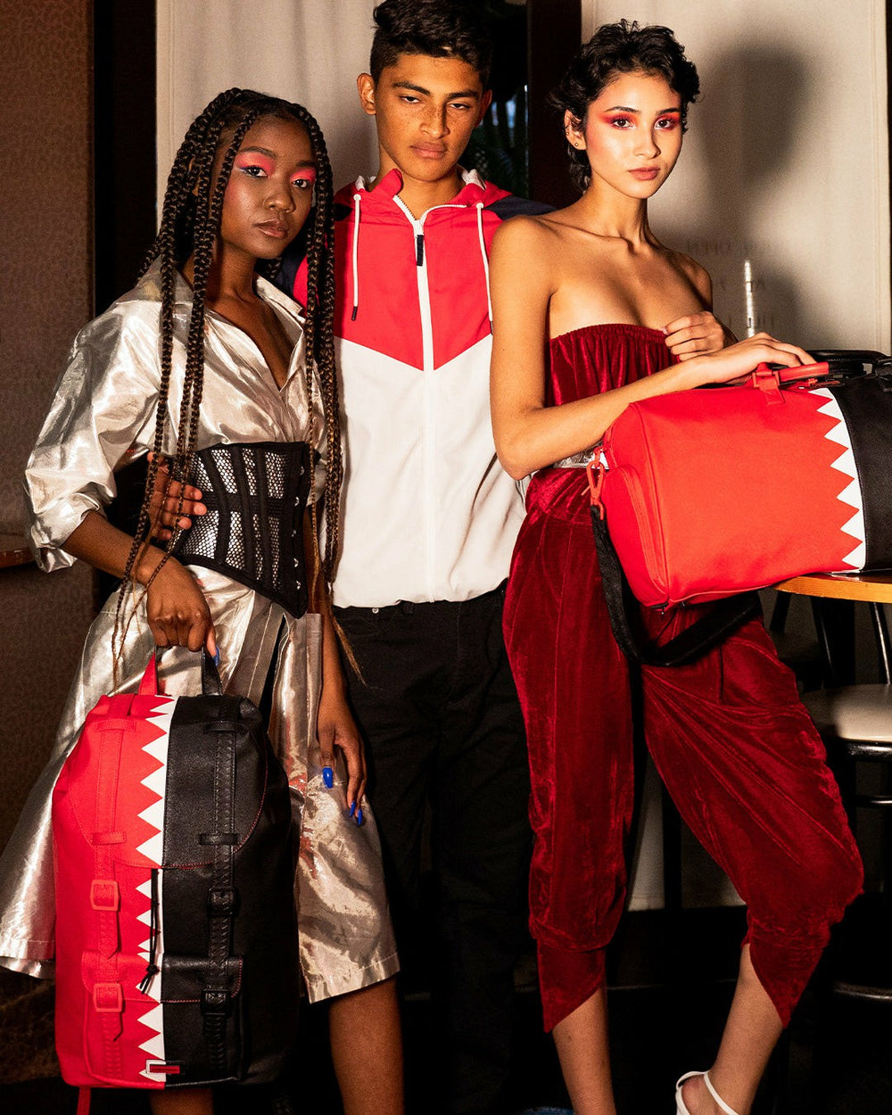 VERTICAL SHARK CUT & SEW DUFFLE | Sprayground Savings