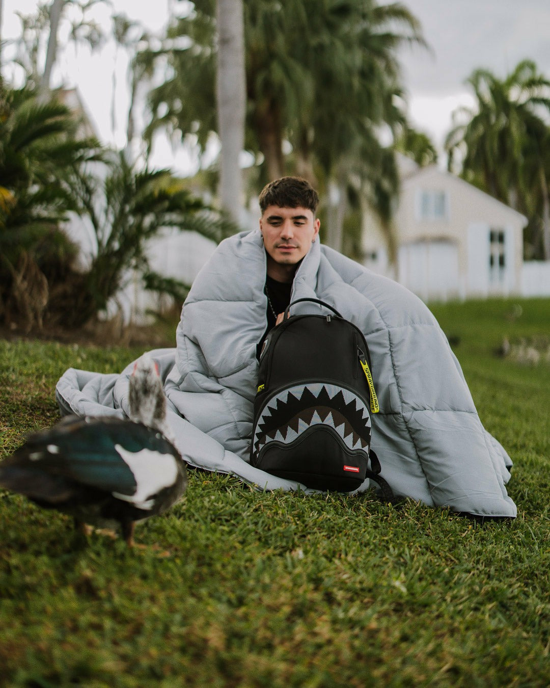 SHARK CENTRAL PARACHUTE DLX SATIN BACKPACK | Sprayground Value Deal