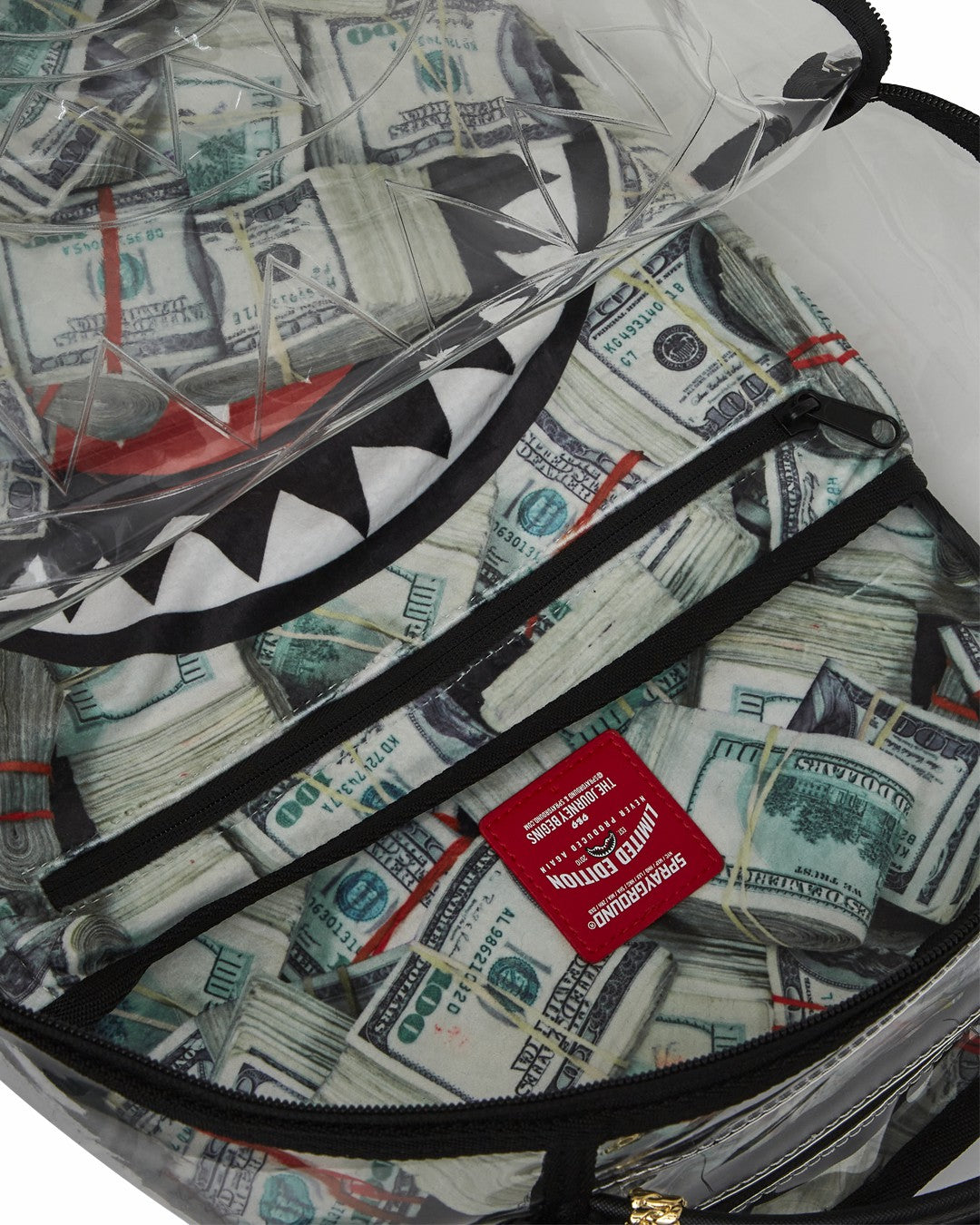 CLEAR BACKPACK - MONEY CHOMP | Sprayground On Sale
