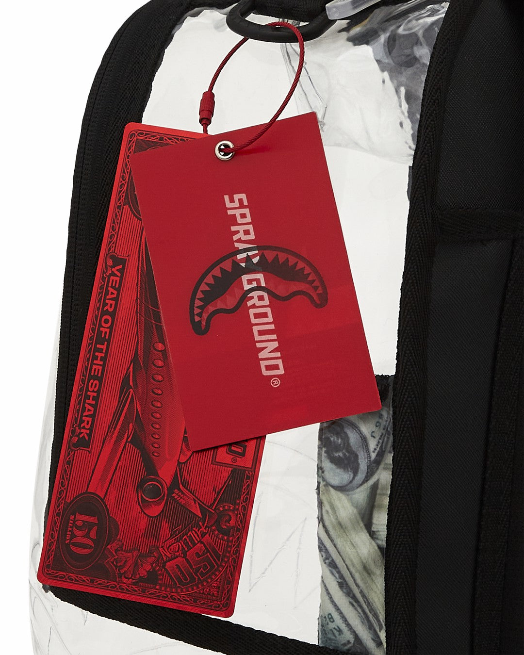 CLEAR BACKPACK - MONEY CHOMP | Sprayground On Sale