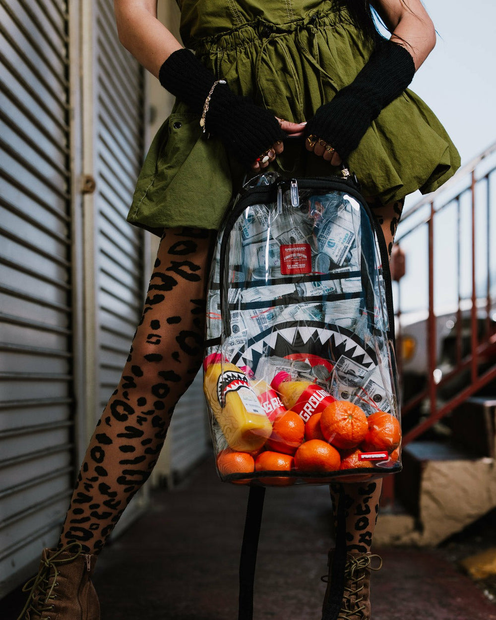 CLEAR BACKPACK - MONEY CHOMP | Sprayground On Sale