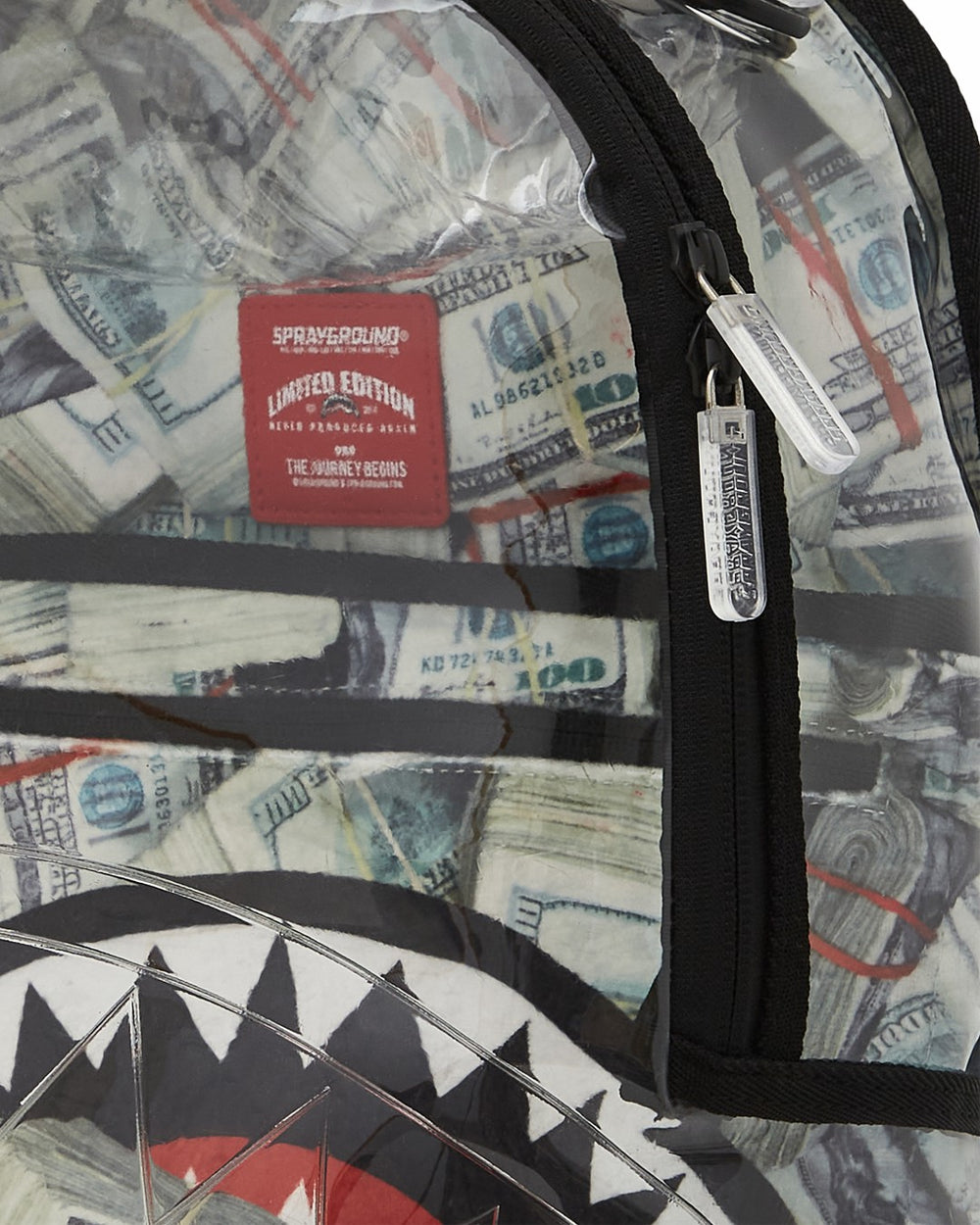 CLEAR BACKPACK - MONEY CHOMP | Sprayground On Sale