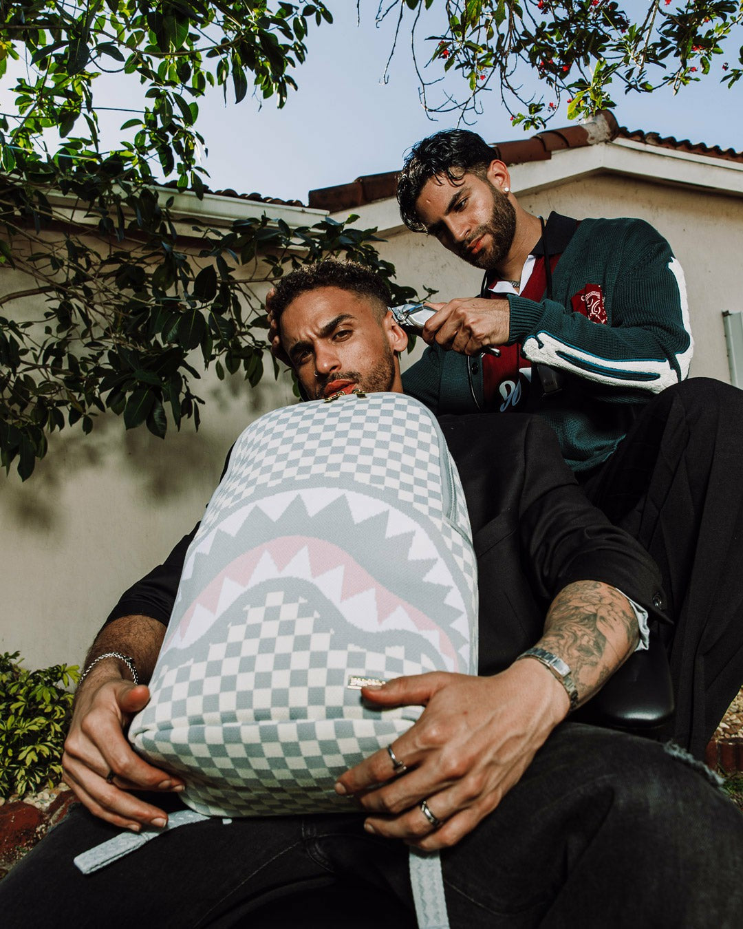 KNIT SHARKS IN PARIS IN CREAM DLX BACKPACK | Sprayground Special Offer
