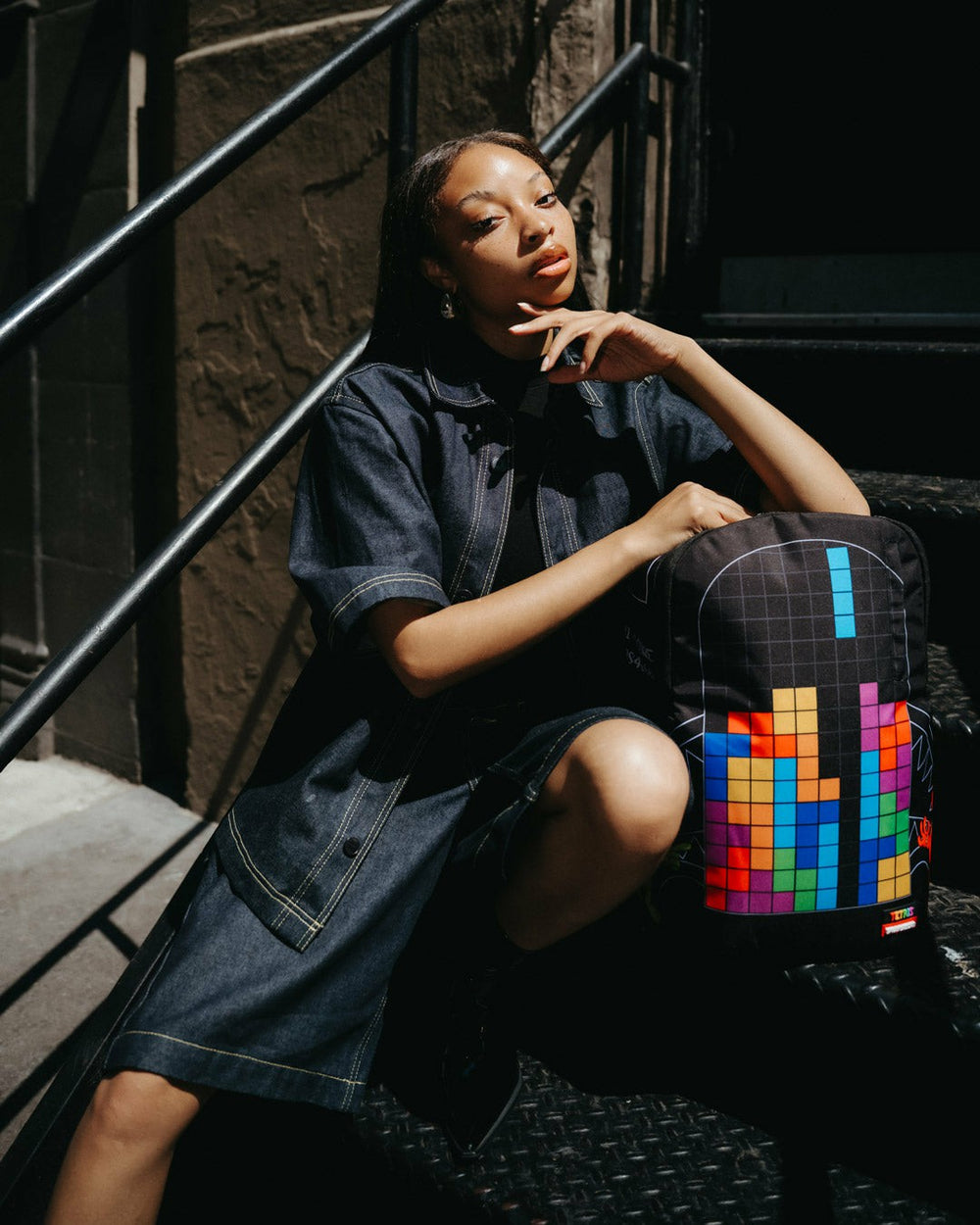 TETRIS WITH DIABLO AND MONEY BEAR BACKPACK | Sprayground Hot Deal