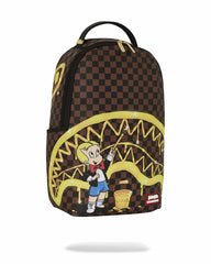RICHIE RICH PAINT THE SHARK GOLD BACKPACK | Sprayground Outlets