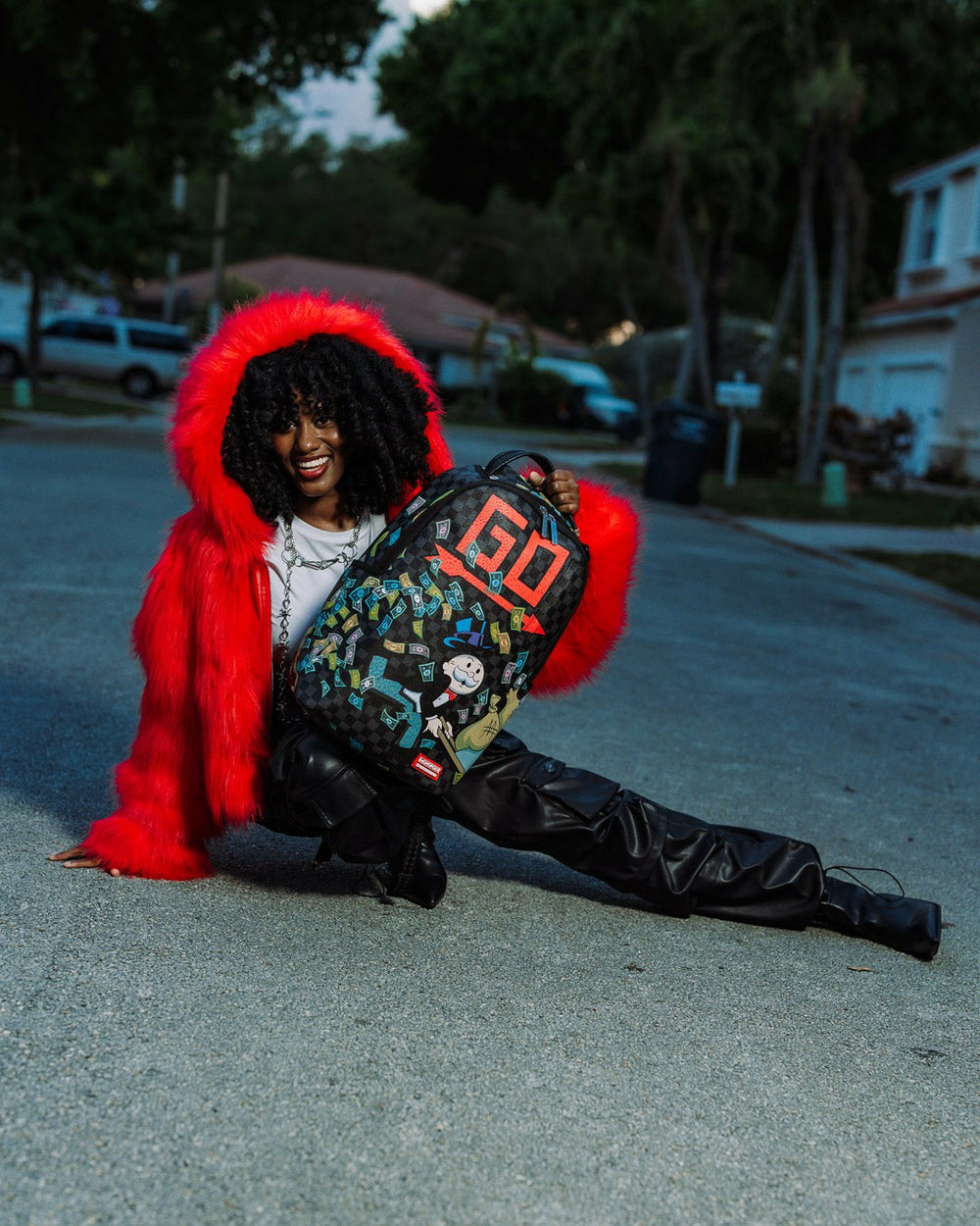 MONOPOLY WHEEL BARREL BACKPACK | Sprayground On Sale