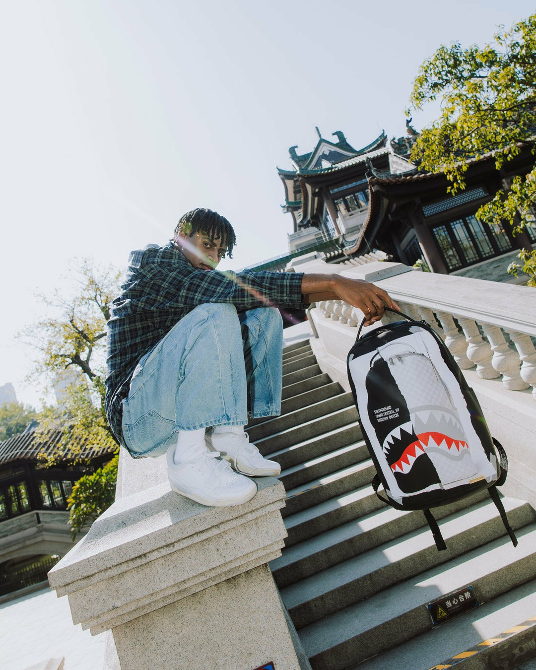 BAG ON BAG OPTICAL ILLUSION SHARKS IN PARIS BACKPACK | Sprayground Hot Deal