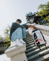 BAG ON BAG OPTICAL ILLUSION SHARKS IN PARIS BACKPACK | Sprayground Hot Deal